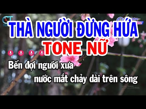 Karaoke Thà Người Đừng Hứa Tone Nữ ( Am ) Nhạc Sống Mới | Karaoke Đồng Sen