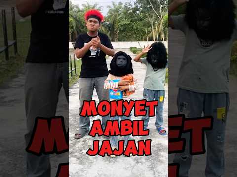 Monyet Ambil Jajan Srigala😱😜