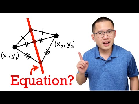 What is the equation of the line that’s equal-distance from two given points?