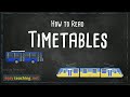 Understanding Timetables and Travel Planning