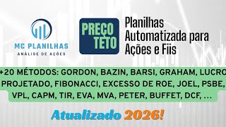 Fazendo o Preço Teto de seus Ativos - Planilha Automatizada de Preço Teto - Atualizado 2026