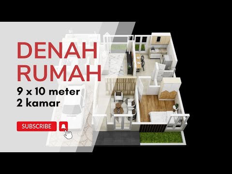 Rancang Rumah Sederhana 9x10 Meter dengan 2 Kamar Tidur | Tips Desain Interior