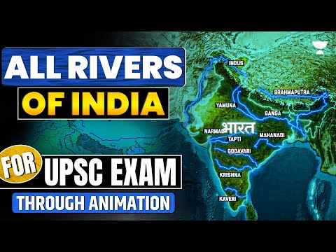 Learn All Rivers of India through Animation in One Video | UPSC | Geography