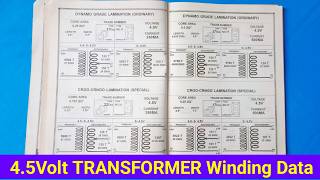 4.5 Volt Transformer Winding Data