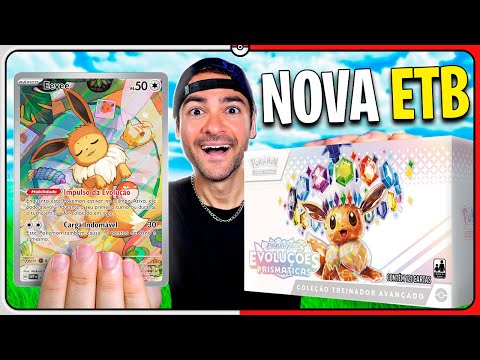 NOVA Elite Trainer Box de CARTA POKÉMON EVOLUÇÕES PRISMÁTICAS