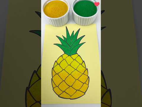 Relaxing Pineapple Sand Art 🍍#relaxingasmr #satisfyingart #sandart #sandpainting #odlysatisfying