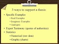 Thesis Statement and Supporting Details