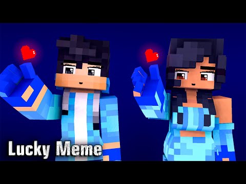 Lucky Meme - DIAMOND APHMAU AARON  - Minecraft Animation JJ & Mikey