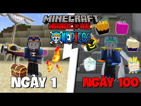 TINNT ĂN HẾT TẤT CẢ TRÁI ÁC QUỶ SINH TỒN 100 NGÀY TRONG MINECRAFT ONE PIECE SIÊU KHÓ !!