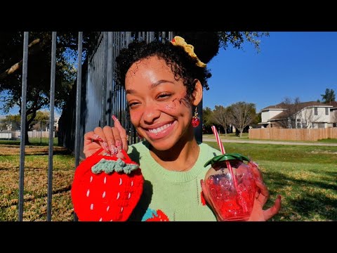 ASMR | Bestie Does Your Strawberry Makeup 🍓☁️ (layered sounds)