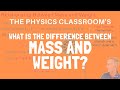 Understanding Mass and Weight
