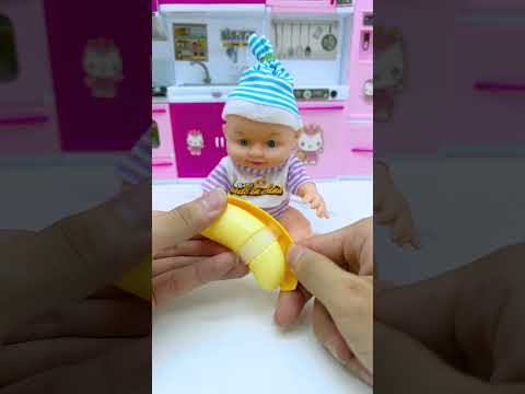 ASMR Unboxing Miniature Boys Unboxing Banana Kitchen Set Toys, Satisfying With Lina ASMR Videos