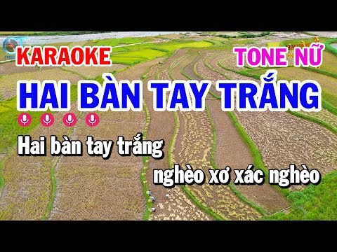 Karaoke Hai Bàn Tay Trắng Tone Nữ || Nhạc Sống Tuấn Kiệt