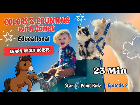 Learn Counting and Colors with Comet the Miniature Horse & Buzzy the Barn Kitty | Toddler Education