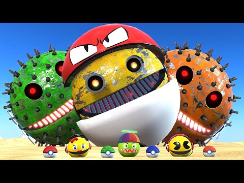 ROBOT PACMAN AND MS PACMAN VS ROBOT MONSTER v99