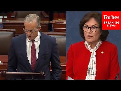 YouTube video thumbnail: Rosen Blocks Request To Adjourn Senate After Failing To Pass CR, Then Thune Votes For It