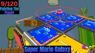 Super Mario Galaxy -  Flipswitch Galaxy - Painting the Planet Yellow 100% Walkthrough