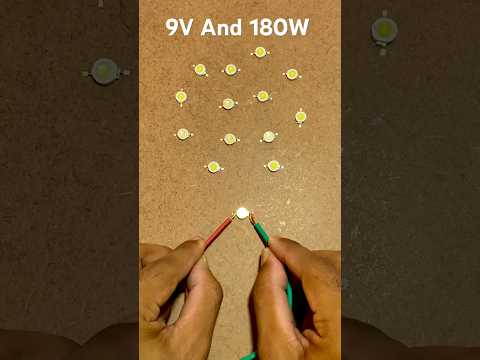9V And 180W A Working LED Lights Science Project #shorts #youtubeshorts #project