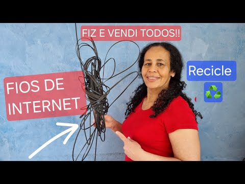 Faça Você Mesmo Decoração Construir e Reformar da Reciclagem de Fios de Internet Velhos