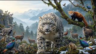 Ghost of the Mountains — Snow Leopard & Red Panda in the Wild | Himalaya ASMR 4K