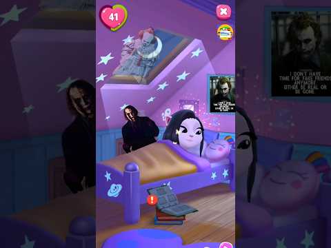 wake up my talking Angela joker is coming to kill you #mytalkingangela2 #scary #wakeup #joker #clown