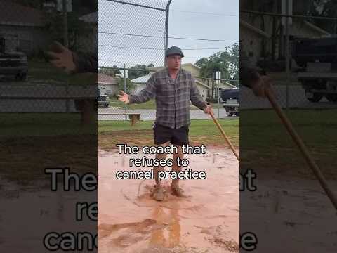 The coach that refuses to cancel practice | #baseball #skit #content #shorts
