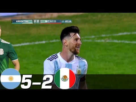 Argentina vs Mexico 5-2 - All Goals & Extended Highlights RÉSUMÉ & GOLES ( Last Matches ) HD