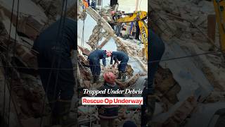 Satya Niketan Building Collapse: NDRF Rescues Trapped Persons, Op Underway