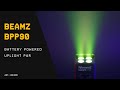 Wireless Battery Uplighter - BeamZ BBP90 4 x 4W RGB-UV LEDs