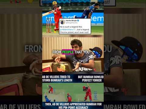 Bumrah SLEDGED AB de villiers 🤔🥳 #shorts #ipl