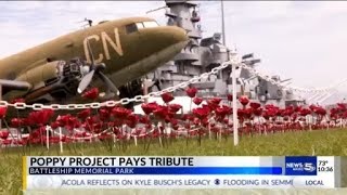 YouTube video thumbnail: Poppy Project Sets up in Mobile to Honor Fallen Service Members