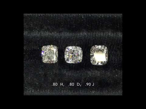 .90-.90 Ct Cushion Cut Diamonds Square and Elongated