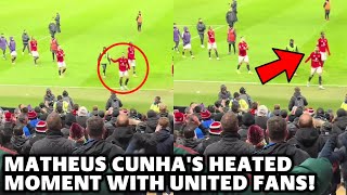 OMG! Matheus Cunha's heated moment with Man United fans at Old Trafford after Wolves draw!