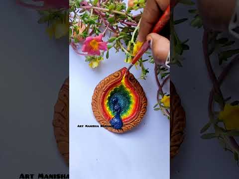 easy diya decoration ideas at home/ diya decoration ideas for school competition/diya decoration