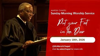 Sunday Morning Worship Service at Marsh Chapel |  January 18, 2026