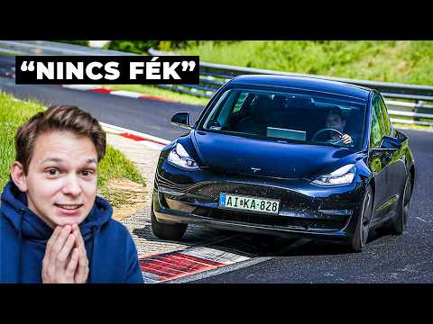Teslával a Nürburgringen!😨 Kibírja a használt Model 3?