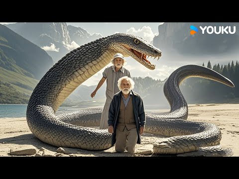 The selfish man pushed the old man towards the big snake! | Snake | YOUKU MONSTER MOVIE