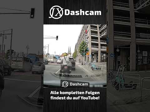 Motorradfahrer ist genervt vom Stau und fährt lieber auf den Radweg... #berlin #dashcam