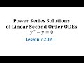 Ordinary Points and Power Series