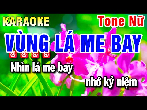 Karaoke Vùng Lá Me Bay Nhạc Sống Tone Nữ | Beat Huỳnh Anh