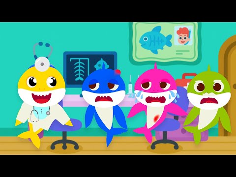 Shark Family Goes to Baby Shark Doctor | Baby Shark Hospital Play | Bubbles