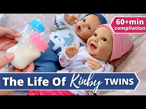 1 hour+ Of Kinby Twins Videos: Feedings, Changing Of Outfits, Baths, Dr Visit & More!