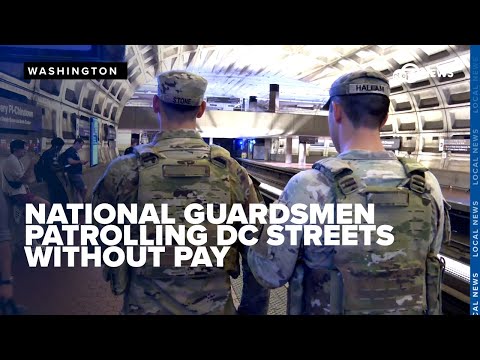 YouTube video thumbnail: National Guardsmen Patrolling DC Streets Continue Doing So Without Pay