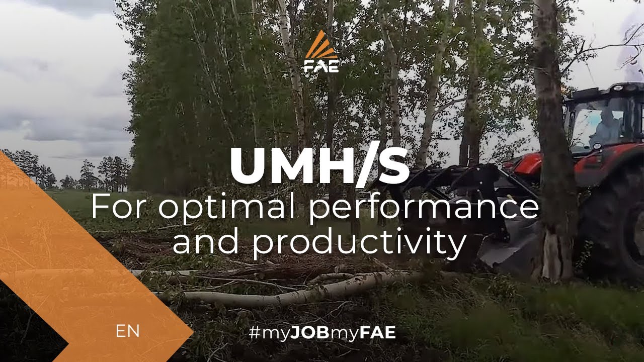 Video - UMH/S - UMH/S/HP - FAE UMH/S 225 - Forestry mulcher on 370 hp Masey Ferguson tractor