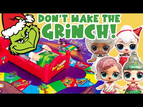 DON'T WAKE THE GRINCH! Game with LOL Dolls Save Christmas!