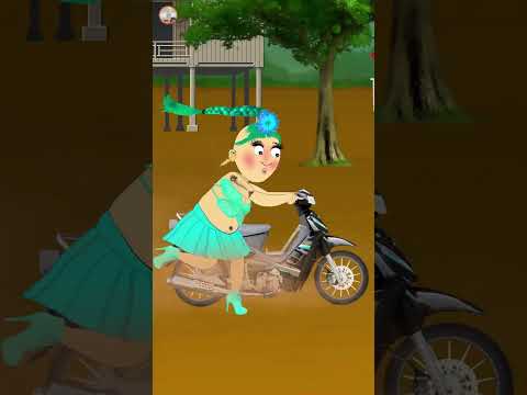 ម៉ូតូអាវីវ៉ាធាក់មួយជើងៗនិយាយពីថាហោះជិតដល់មេឃ😂 | Motorcycle Riding Cartoon