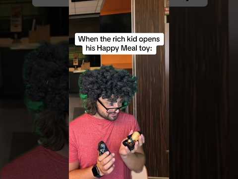 When the rich kid opens his happy meal toy ? #comedy #shorts