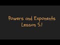 Exploring Powers and Exponents