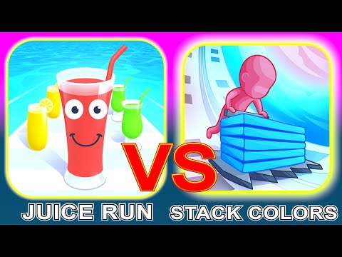 JUICE RUN vs STACK COLORS #juicerun #juicerunner #stackcolors #games