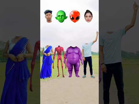 Purple fat dog _red siren & dancing cute women head matching funny VFX shorts video #viral #trending